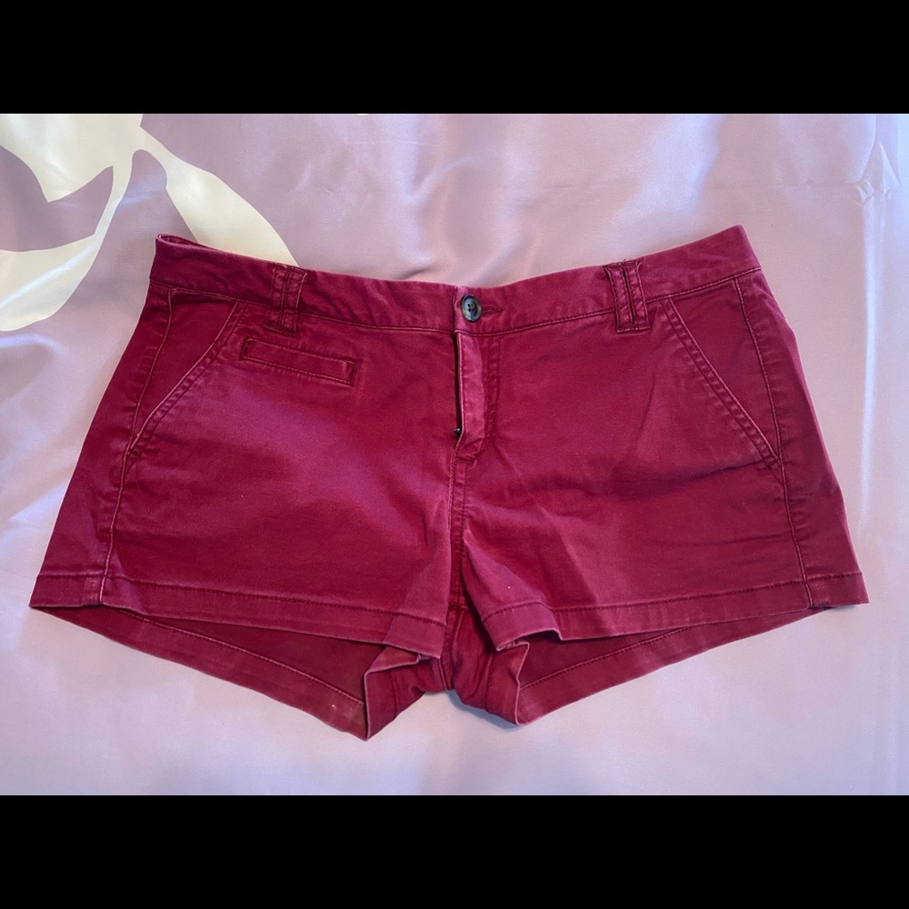 Express wine colored  chino shorts